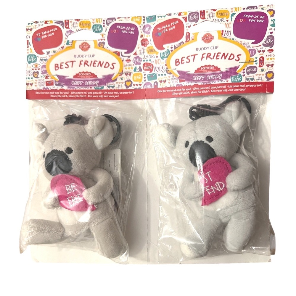 Scentsy Buddy Clip Best Friends Koala Best Berry Scented Plush 2-Pack New‎